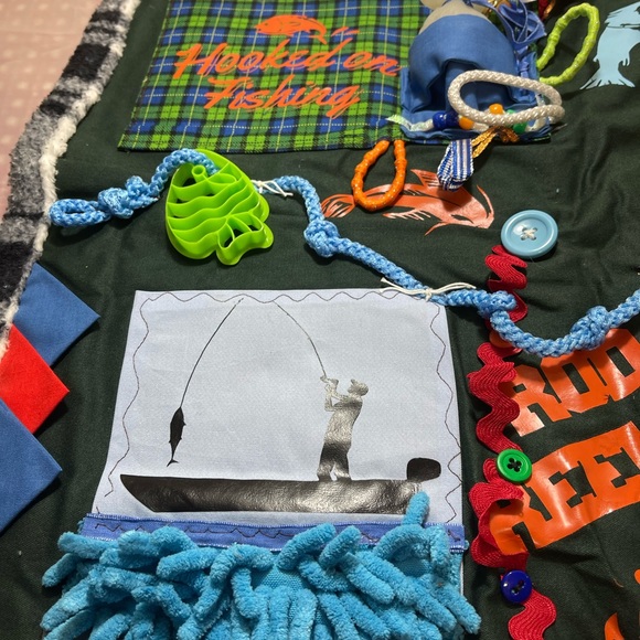 Fidget/Fishing theme quilt/mat - Picture 5 of 7